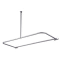 61-Inch D-Shaped Shower Curtain Rod | Vintage Brass Clawfoot Tub Rod
