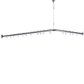 L-Shaped Adjustable Stainless Steel Corner Shower Rod with Support