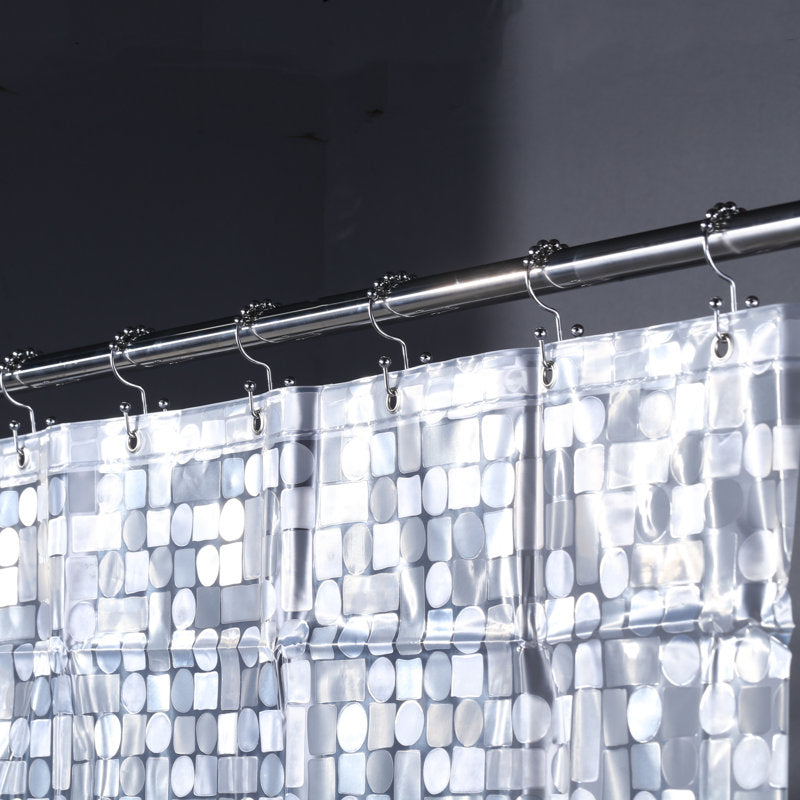 L-Shaped Adjustable Stainless Steel Corner Shower Rod with Support