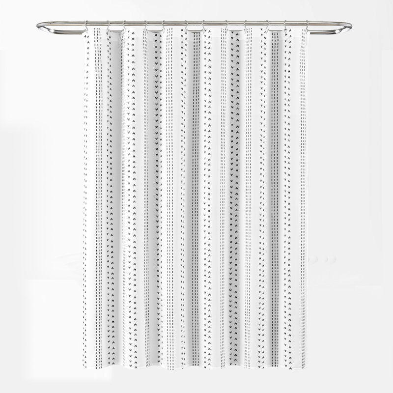 Hygge Stripe Shower Curtain - Scandinavian Geometric Fabric Bathroom