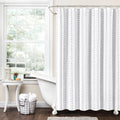 Hygge Stripe Shower Curtain - Scandinavian Geometric Fabric Bathroom