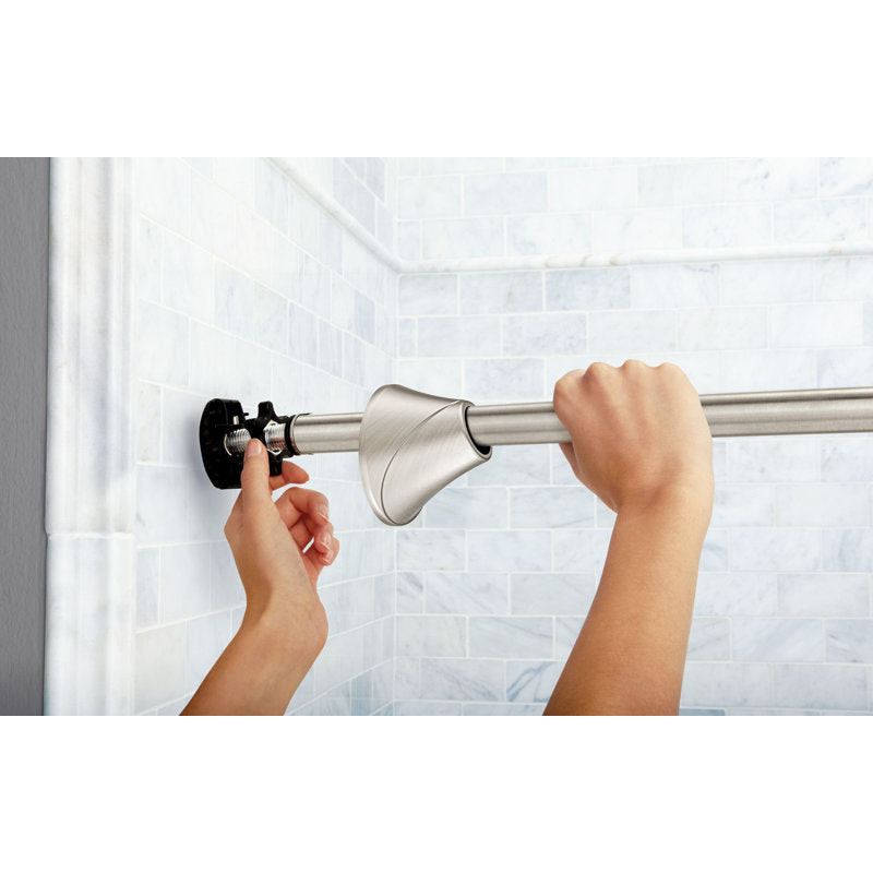Moen 5-Foot Curved Shower Rod - Brushed Nickel Tension Rod