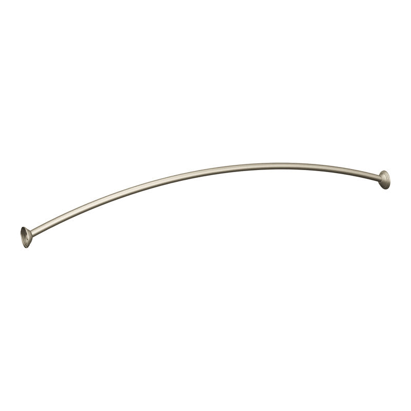 Moen Curved Shower Rod Brushed Nickel Adjustable 54-72 Inch