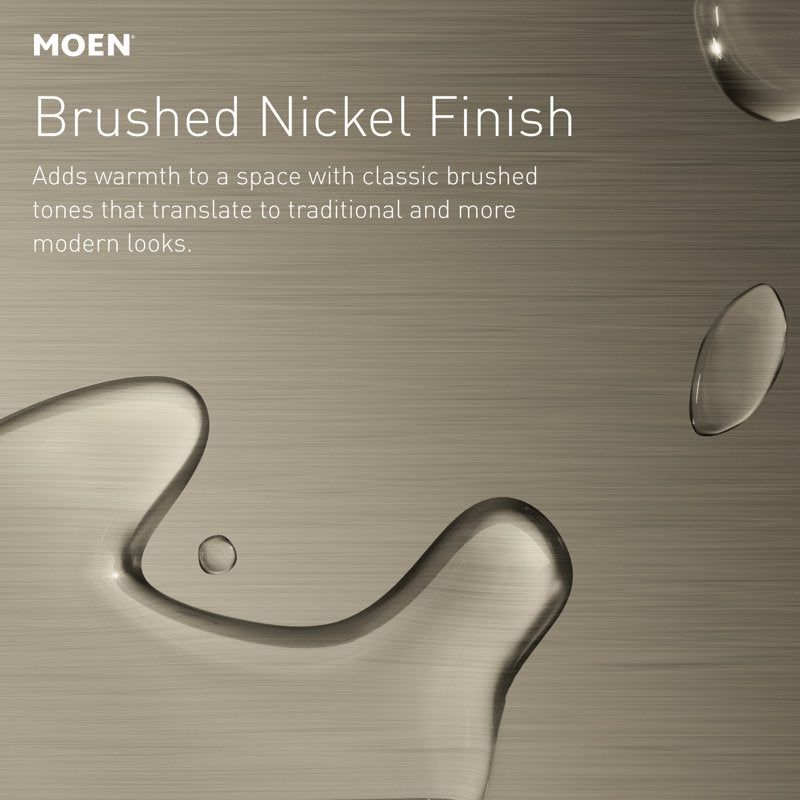 Moen Curved Shower Rod Brushed Nickel Adjustable 54-72 Inch