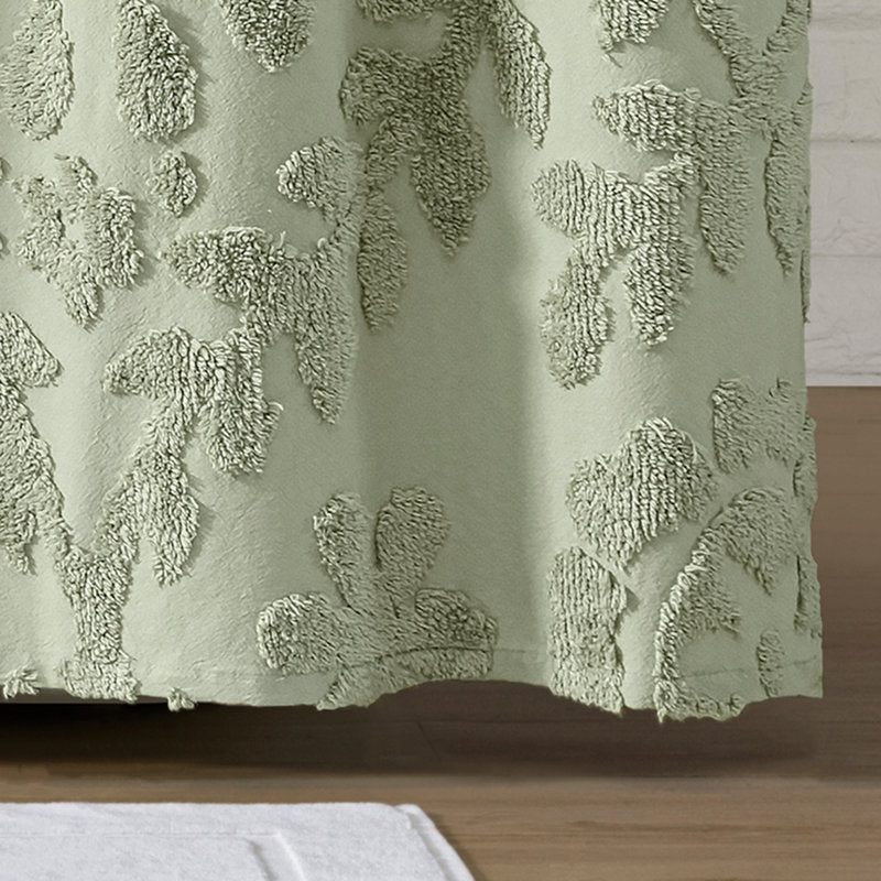 Peri Home Chenille Laurel Cotton Shower Curtain - 72x72 Bathroom Decor