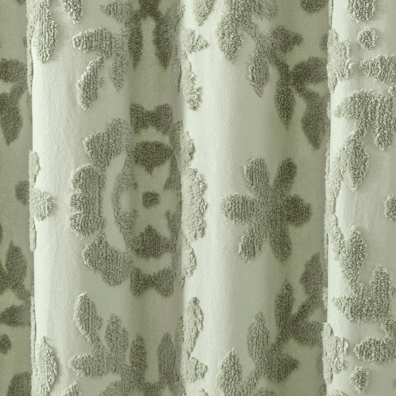 Peri Home Chenille Laurel Cotton Shower Curtain - 72x72 Bathroom Decor