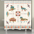 Soloman Spirit Animals Shower Curtain - Aztec Tribal Bathroom Decor