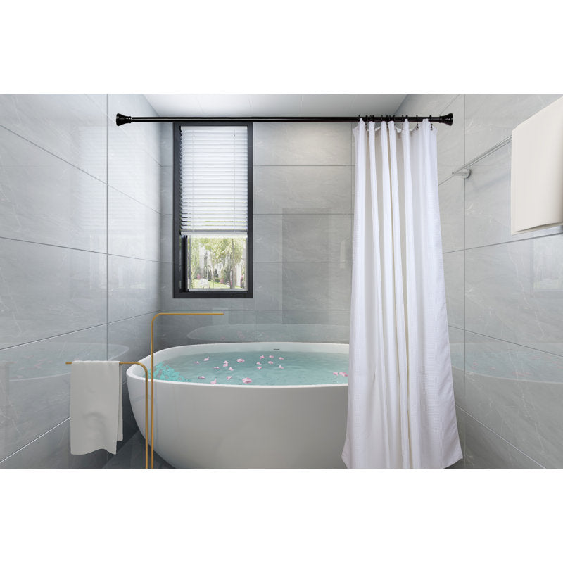 Double Shower Curtain Hooks Stainless Steel Rustproof Bathroom Set