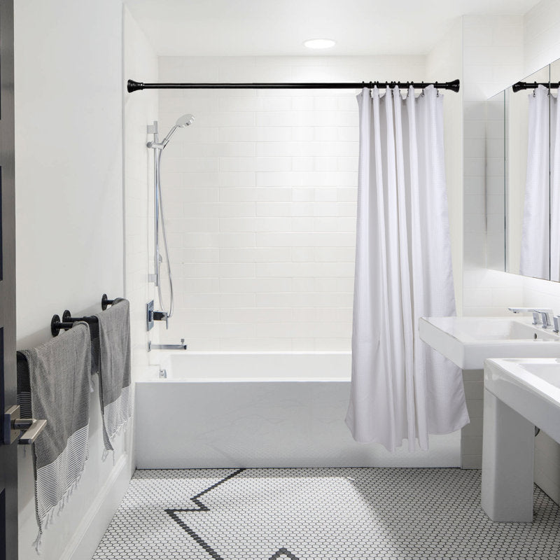 Double Shower Curtain Hooks Stainless Steel Rustproof Bathroom Set