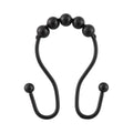Double Shower Curtain Hooks Stainless Steel Rustproof Bathroom Set