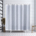 Navy Mid-Century Modern Shower Curtain - Abstract Dots Bathroom Decor