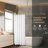 D-Shape Aluminum Shower Rod & Curtain Set for Freestanding Tubs