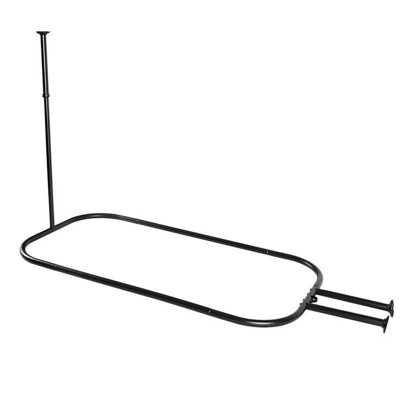 Rustproof Aluminum Oval Hoop Shower Rod for Clawfoot Tubs