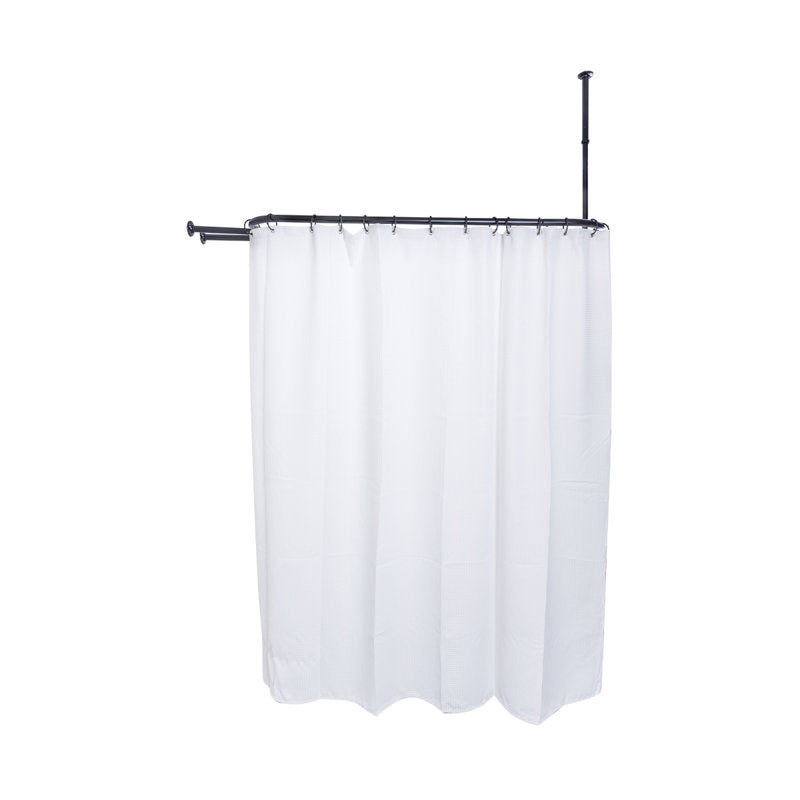 Rustproof Aluminum Oval Hoop Shower Rod for Clawfoot Tubs