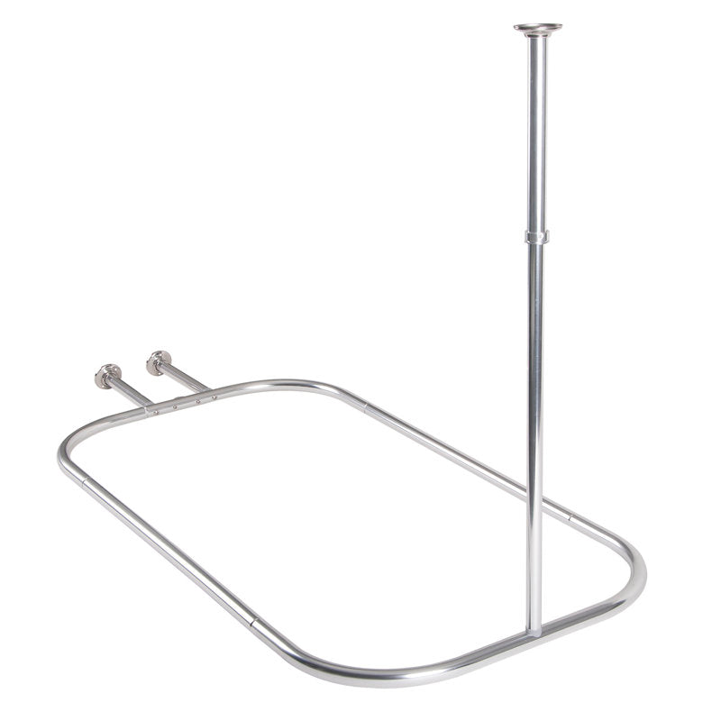 Rustproof Aluminum Hoop Shower Rod for Clawfoot Tubs - 45.7" x 22"