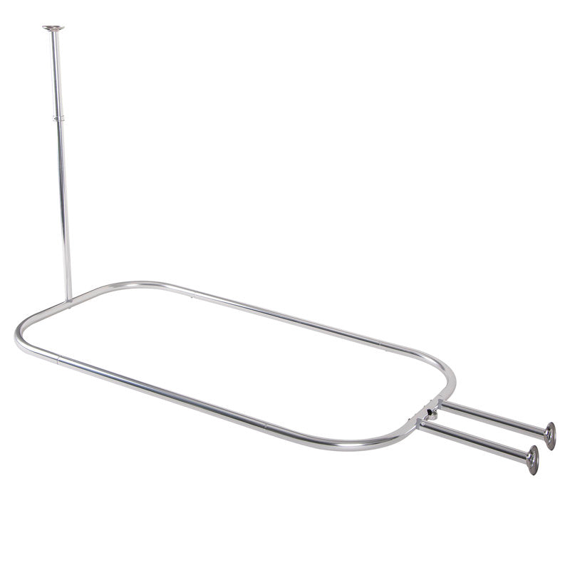 Rustproof Aluminum Hoop Shower Rod for Clawfoot Tubs - 45.7" x 22"