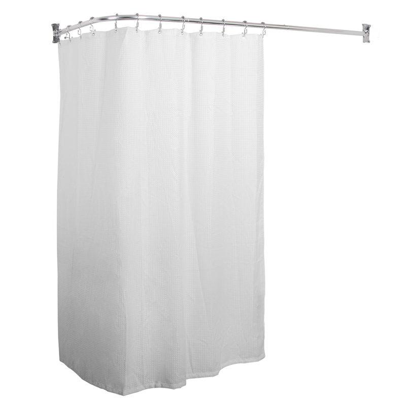 L-Shaped Corner Shower Curtain Rod | Rustproof Aluminum Wall Mount
