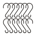 S-Shaped Shower Curtain Hooks - Rust-Proof Zinc Alloy - Set of 12