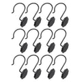 Octagon Shower Curtain Hooks - Rustproof Zinc Alloy Bathroom Set