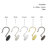 Octagon Shower Curtain Hooks - Rustproof Zinc Alloy Bathroom Set
