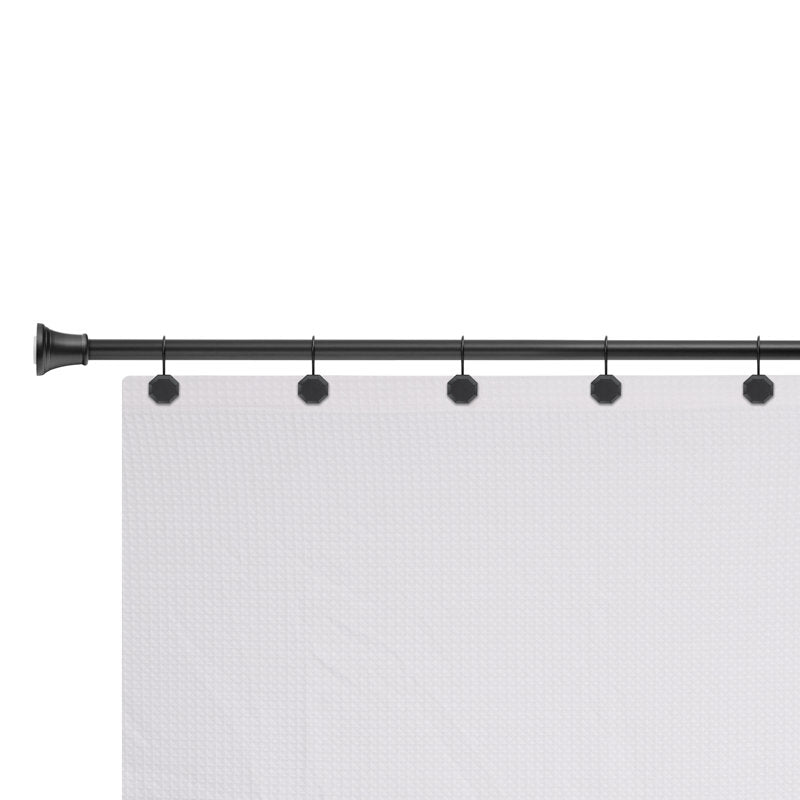 Octagon Shower Curtain Hooks - Rustproof Zinc Alloy Bathroom Set
