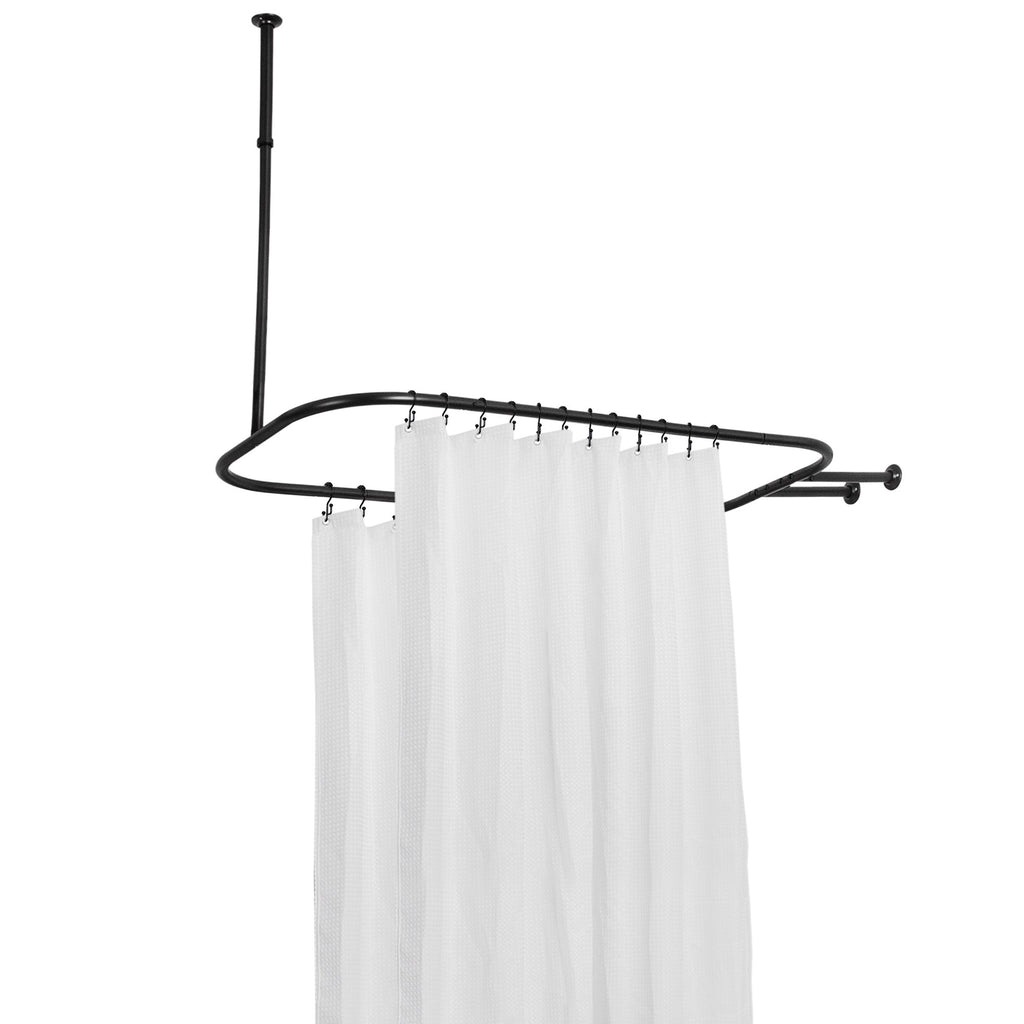Hoop Shower Curtain Rod for Clawfoot Tub - Rust-Free Aluminum