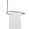 Hoop Shower Curtain Rod for Clawfoot Tub - Rust-Free Aluminum