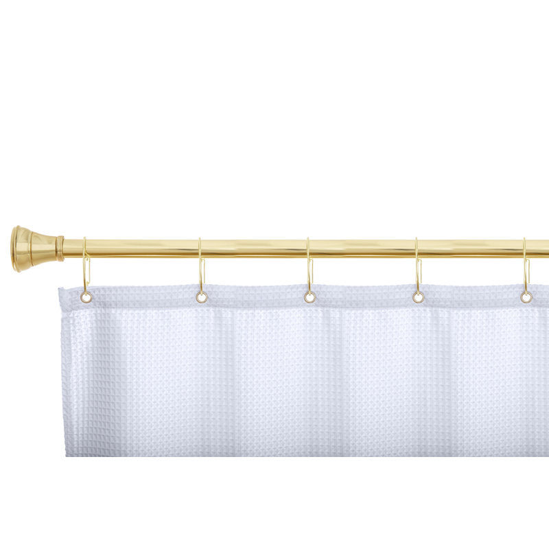 Gold Zinc Alloy Shower Curtain Hooks - Set of 12 Bathroom Rings