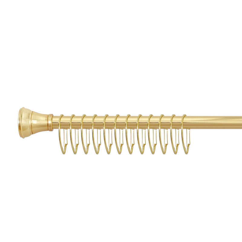 Gold Zinc Alloy Shower Curtain Hooks - Set of 12 Bathroom Rings