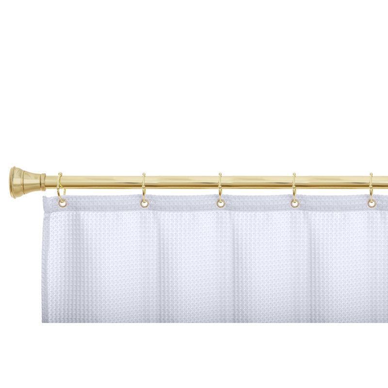 Zinc Shower Curtain Hooks - Rust-Proof Gold Set of 12 for Bathroom