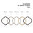 Zinc Shower Curtain Hooks - Rust-Proof Gold Set of 12 for Bathroom