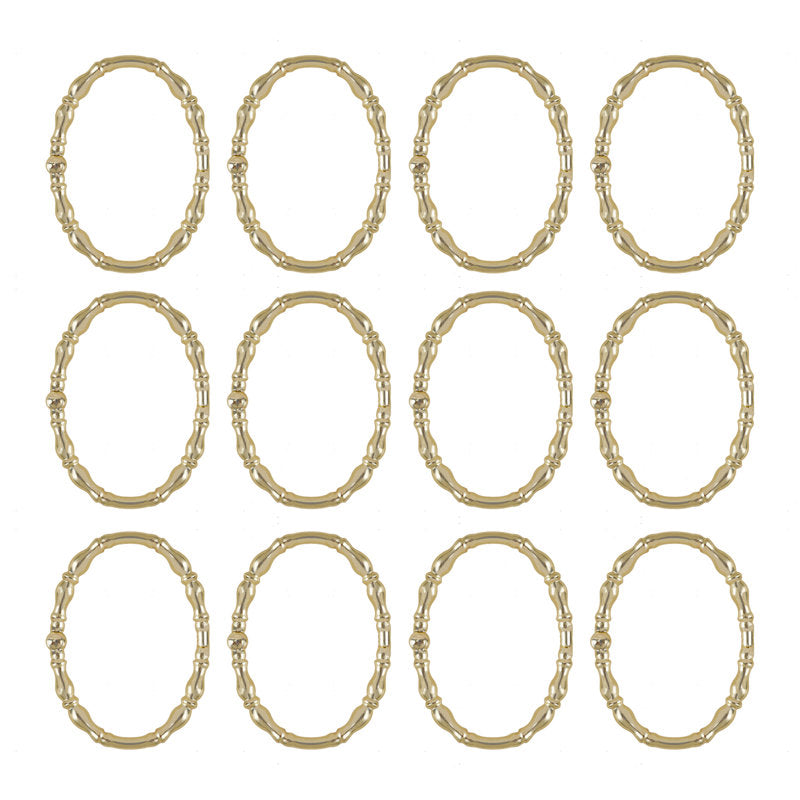 Zinc Alloy Shower Curtain Rings - Rust-Proof Hooks (Set of 12)