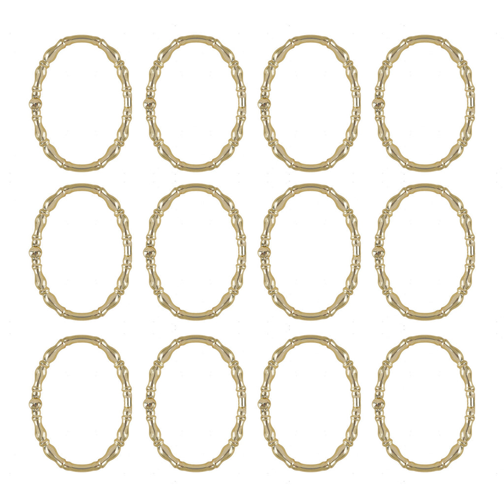 Zinc Alloy Shower Curtain Rings - Rust-Proof Hooks (Set of 12)