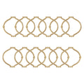 Zinc Shower Curtain Hooks - Rust-Proof Gold Set of 12 for Bathroom
