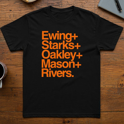 90S New York Knicks Basketball Players Roster Ewing Oakley Starks T-Shirt NY Knicks Merch