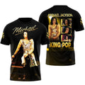 Michael Jackson King of Pop Gold Photo T-Shirt Michael Jackson Merch Gifts For Fans