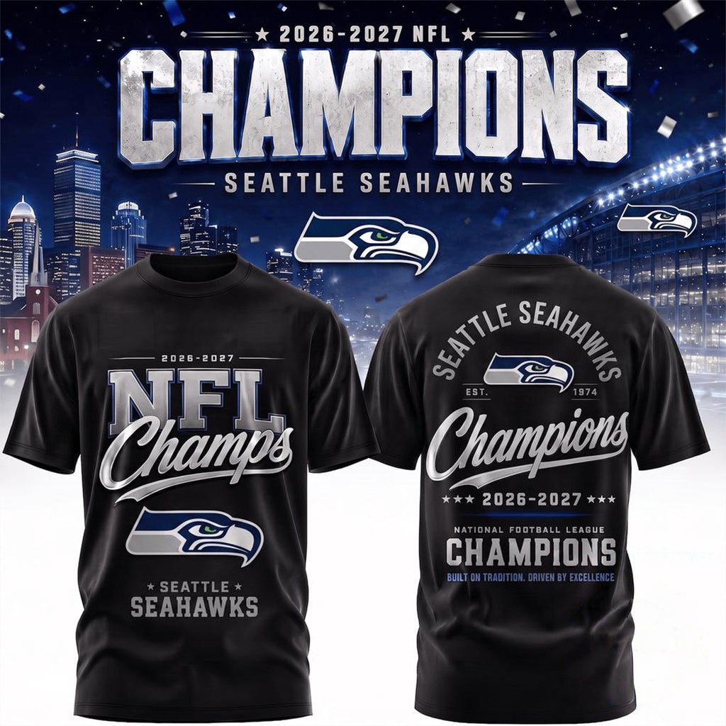 Seattle Seahawks 2026 2027 Champions T-Shirt Seattle Seahawks Merch Gift For Football Lovers
