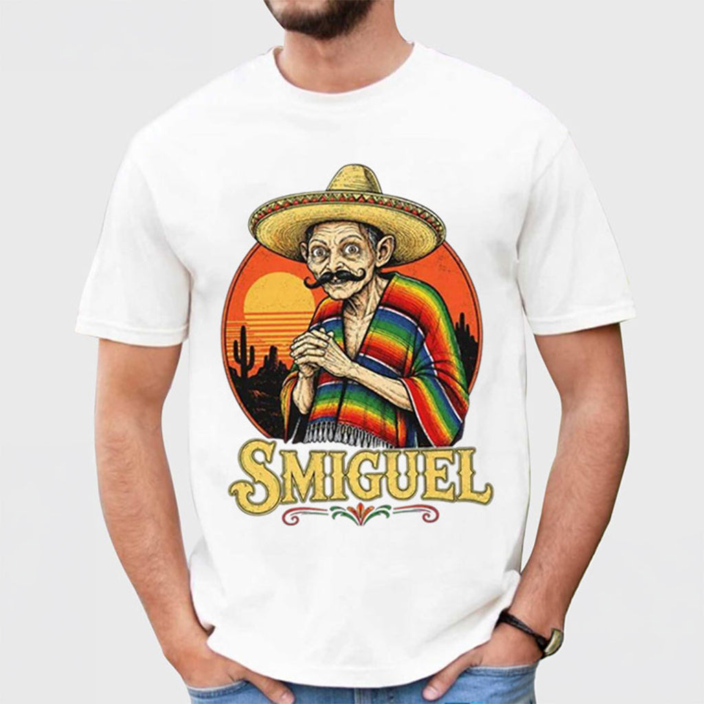 Smiguel Mexican Meme Funny Sombrero Culture T-Shirt Gifts For Mexicans