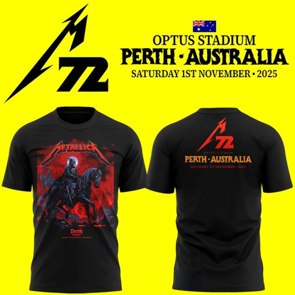 Metallica M72 World Tour Perth Australia T-Shirt Metallica Merch Gifts For Music Enthusiasts