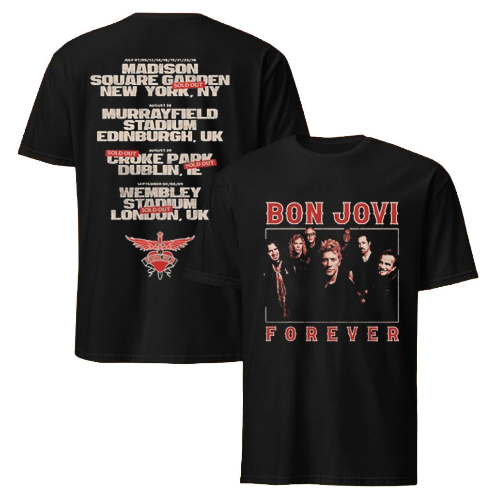 Bon Jovi Forever 2026 Band Photo Tour T-Shirt Bon Jovi Merch Gift For Rock Fan