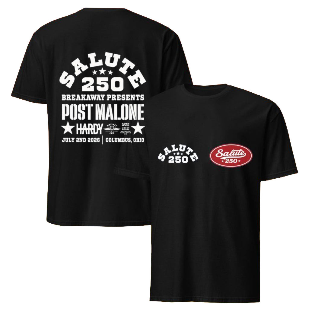 Salute 250 Breakaway Presents Post Malone Event 2026 T-Shirt Salute 250 Merch Dad Gifts