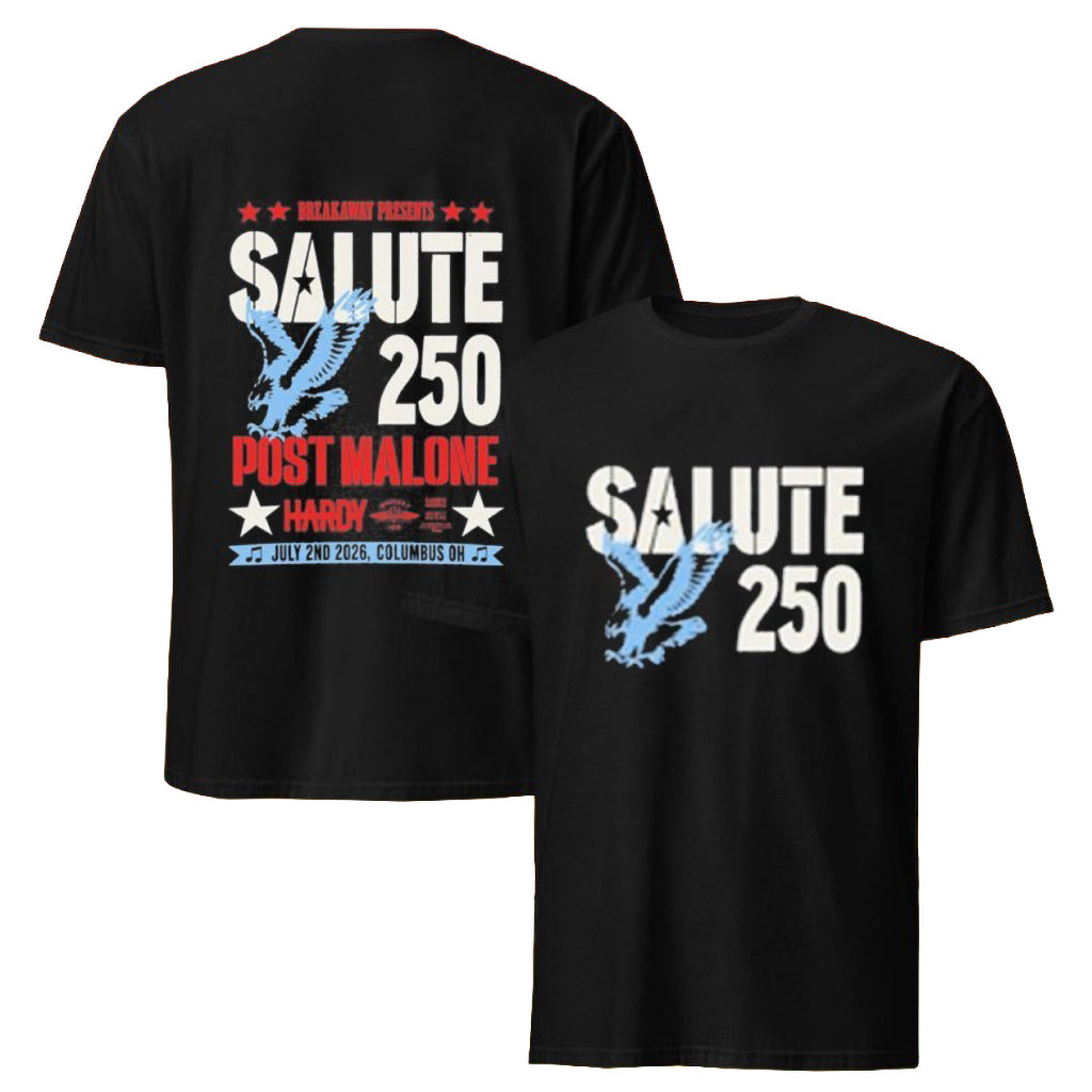 Salute 250 Event Post Malone Hardy July 02 2026 Historic Crew Stadium Columbus Ohio T-Shirt