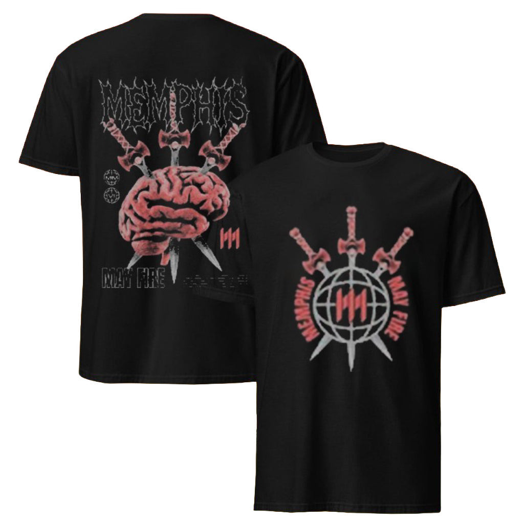 Nomad Merch Memphis May Fire Chaotic Brain T-Shirt Birthday Presents For Him