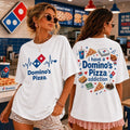 Heartbeat Love I Have A Domino_s Pizza Addiction T-Shirt Humorous Shirts Gifts For Friends