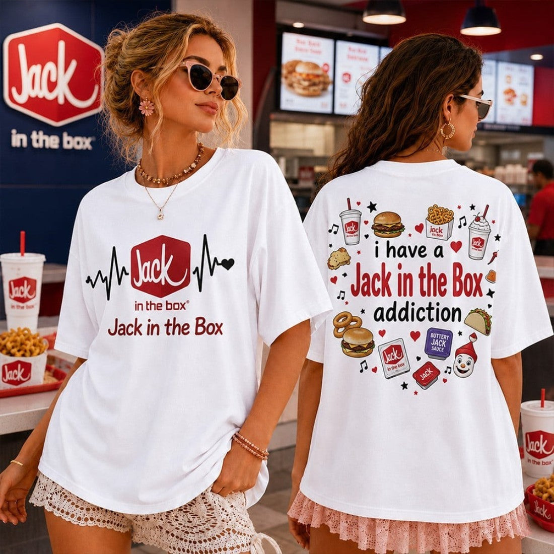 Heartbeat Lover I Have A Jack In The Box Addiction T-Shirt Funny Gifts For Besties