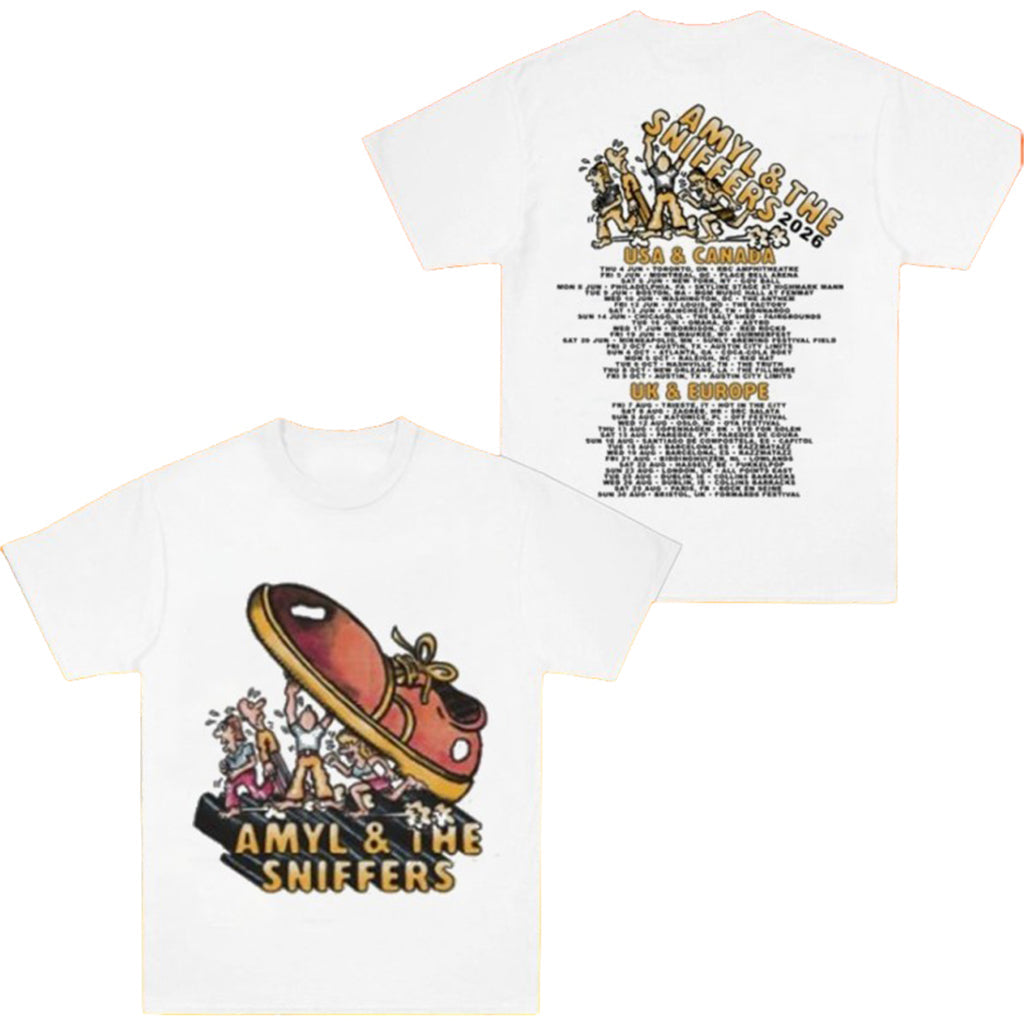 Amyl And The Sniffers Cartoon 2026 Tour T-Shirt Amyl And The Sniffers Merch Rock Fan Gifts