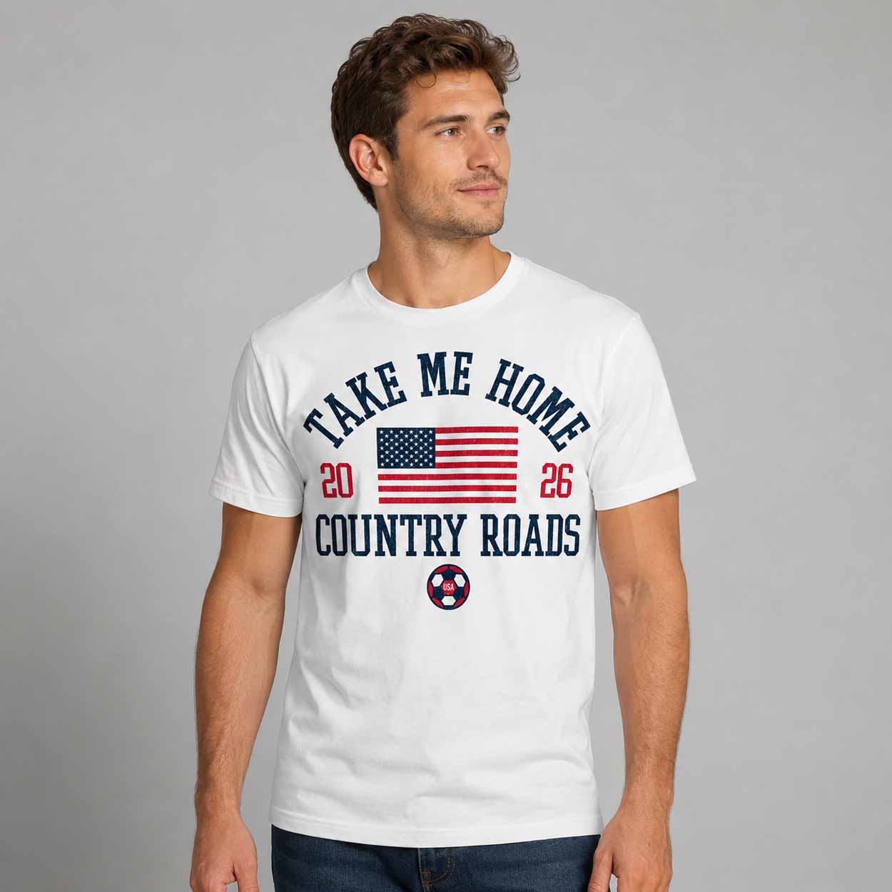 Take Me Home Country Roads T-Shirt United States Soccer Merch Gift For Fans