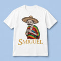 Smiguel T-Shirt Smiguel Mexican Cat Sombrero Guitar Cartoon T-Shirt Men's Birthday Gift Ideas
