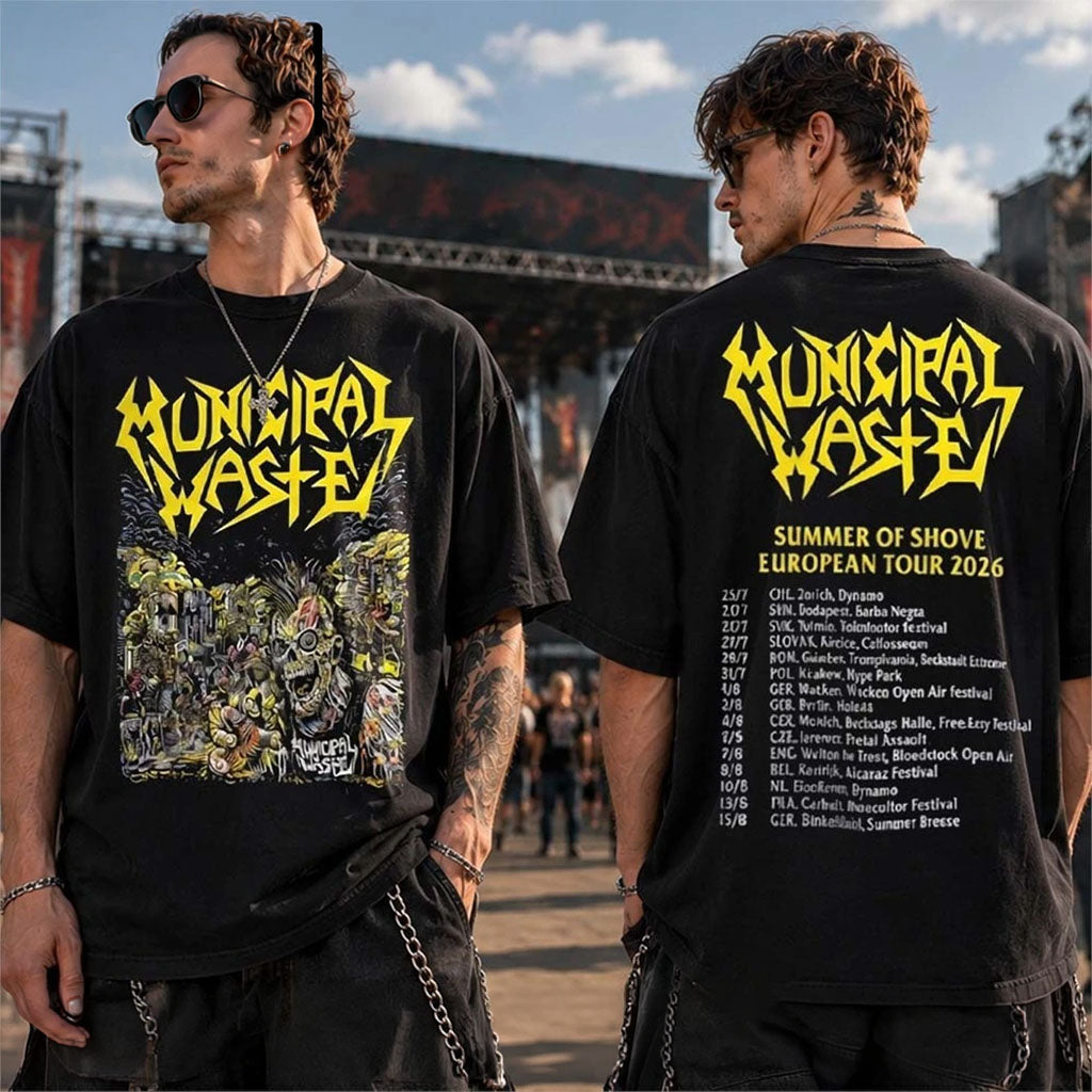 Municipal Waste Summer Of Shove European Tour 2026 Tour Dates Shirt Municipal Waste Merch_