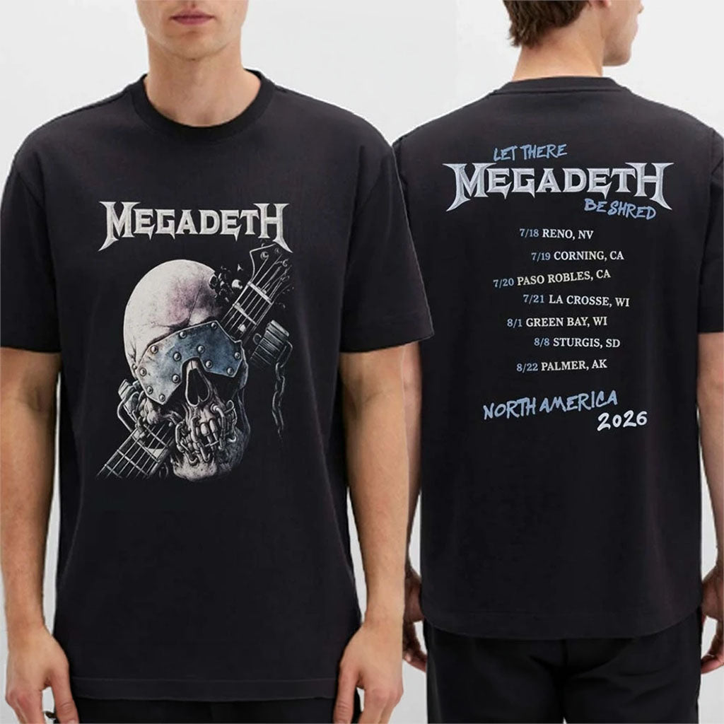 Megadeth Paso Robles CA North America Let There Be Shred July 20th 2026 T-Shirt Megadeth Merch